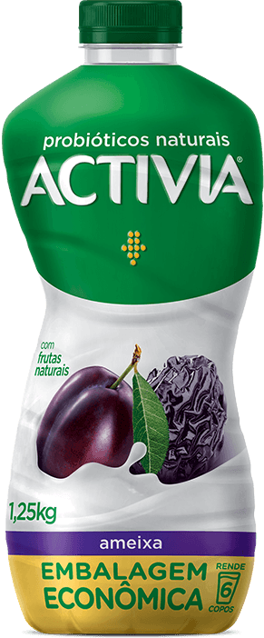 Leite Fermentado Parcialmente Desnatado Ameixa Activia Garrafa 1,25kg