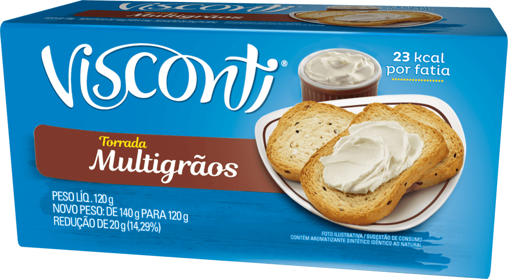 Torrada Multigrãos Visconti Pacote 120g