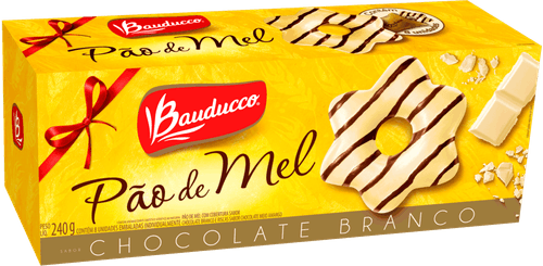 Pão de Mel Cobertura Chocolate Branco Bauducco Caixa 240g