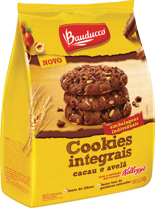 Biscoito Cookies Integral Aveia E Passas Bauducco Cereale Pacote 140g