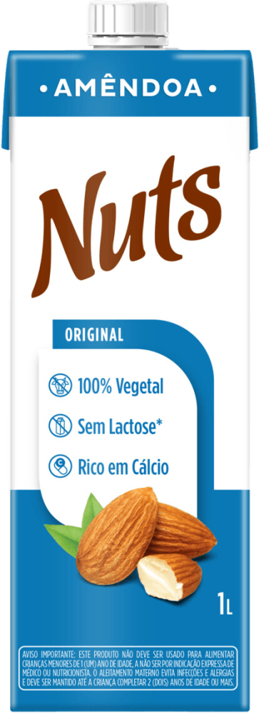 Bebida à Base de Amêndoa Original Nuts Caixa 1l