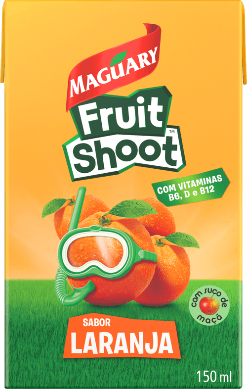 Bebida de Fruta Adoçada Laranja com Suco de Maçã Maguary Fruit Shoot Caixa 150ml