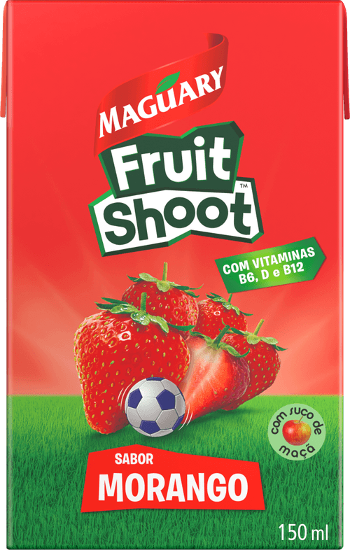 Bebida de Fruta Adoçada Morango com Suco de Maçã Maguary Fruit Shoot Caixa 150ml