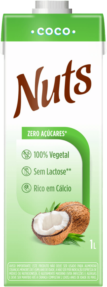 Bebida à Base de Coco Zero Açúcar Nuts Caixa 1l