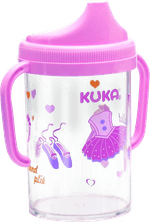 Copo-Infantil-Kuka-Anatomico-com-Alca-Removivel-Rosa-240ml