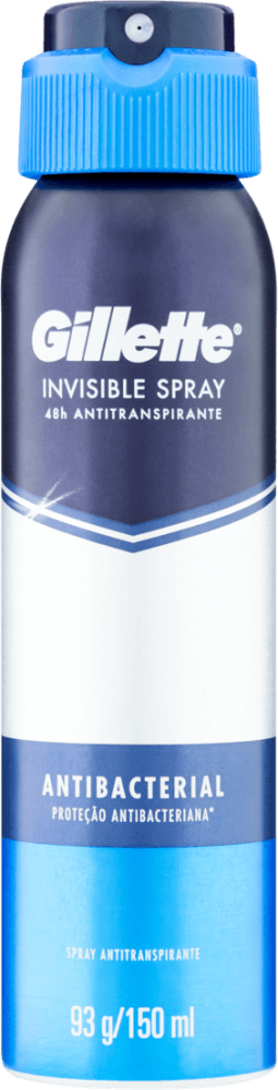 Antitranspirante Antibacterial Invisible 48h Gillette 150ml Spray