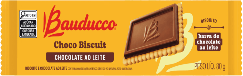 Biscoito-e-Barra-de-Chocolate-ao-Leite-Bauducco-Choco-Biscuit-Pacote-80g