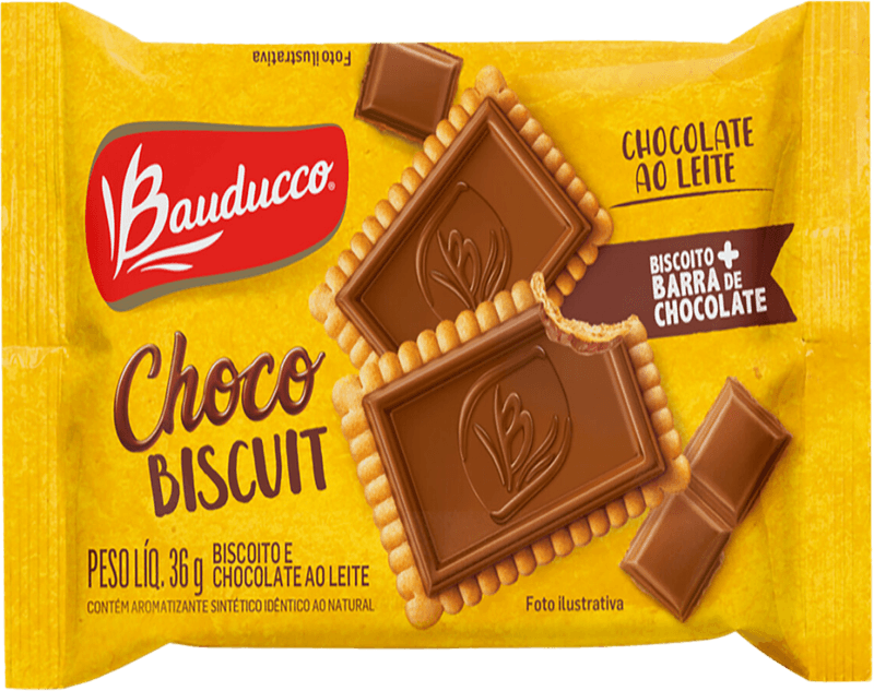 Biscoito-e-Barra-de-Chocolate-ao-Leite-Bauducco-Choco-Biscuit-Pacote-36g