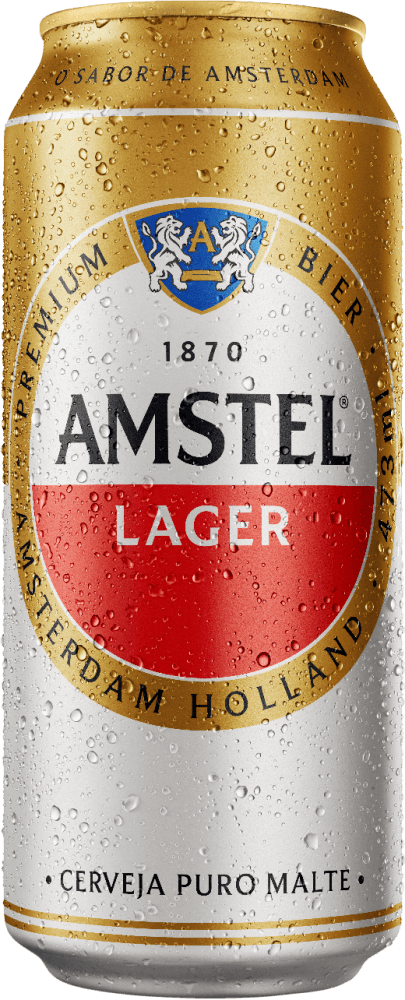 Cerveja Lager Puro Malte Amstel Lata 473ml