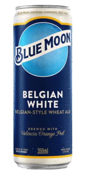 Cerveja de Trigo Witbier Belgian White Ale Blue Moon Lata 350ml