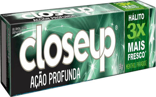 Gel Dental com Flúor Menthol Paradise Closeup Proteção 360° Fresh Caixa 90g