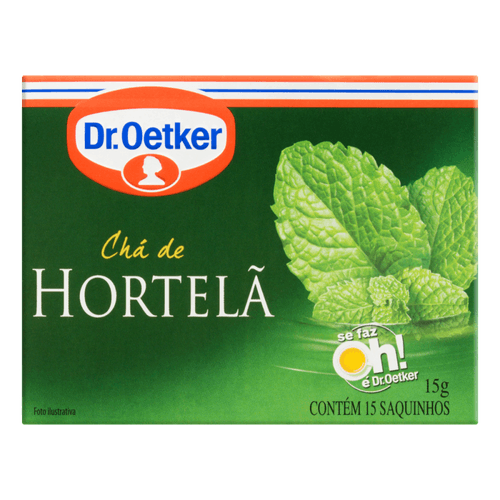 Chá Ervas Dr.Oetker Hortelã Caixa 15g Com 15 Saquinhos