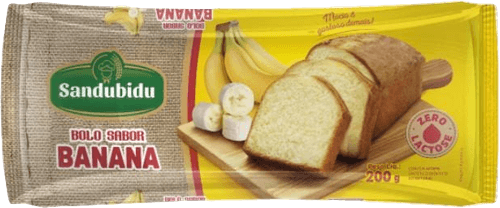 Bolo Banana Zero Lactose Sandubidu Pacote 200g