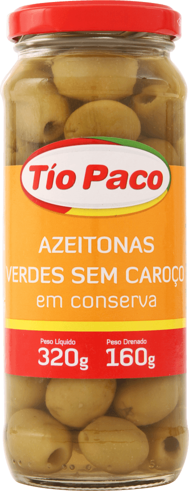 Azeitona Verde Tio Paco sem Caroço 160g