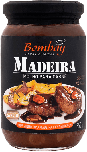 Molho Madeira para Carne com Vinho Madeira e Champignon Bombay Herbs & Spices Vidro 350g