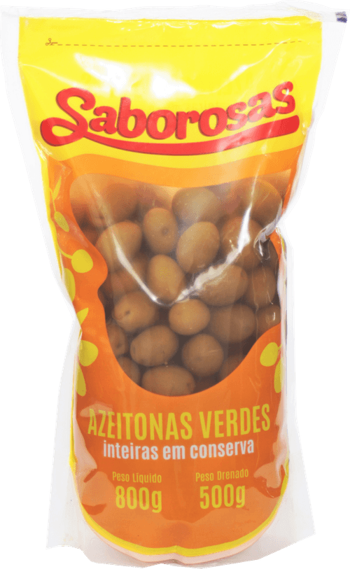 Azeitona Verde Com Caroço Saborosas 500g