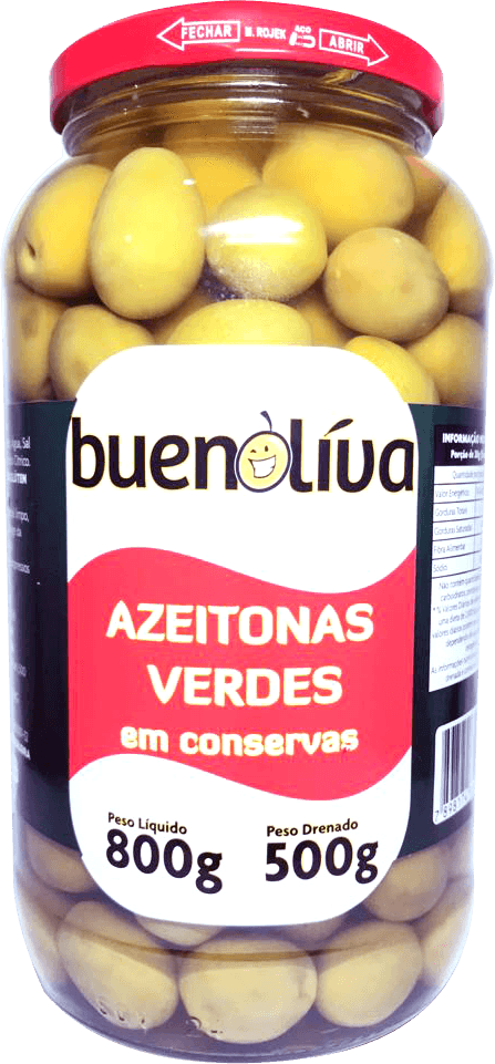 Azeitona Verde Buenoliva 500g Calibre 40/50