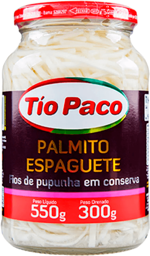 Palmito Pupunha Tio Paco Tipo Espaguete 300g