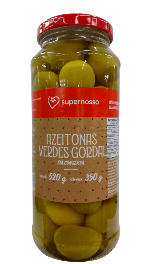 Azeitona Verde Gordal com Caroço Supernosso 350g