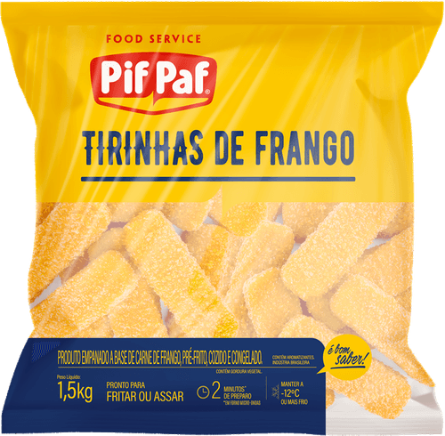 Tirinhas de Frango Empanada Pif Paf 1,5 Kg