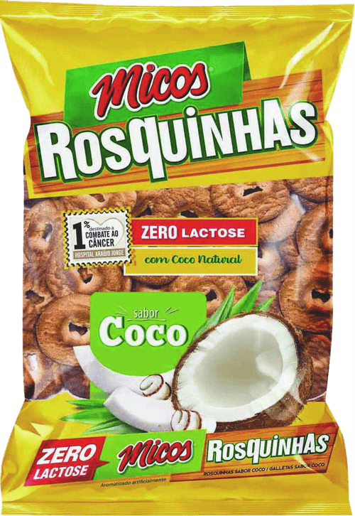 Rosquinha Micos Zero Lactose Coco 600g