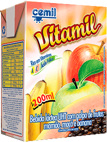 Bebida Láctea Cemil Vitamil Maçã, Mamão e BananaTetra Pak 200 ml