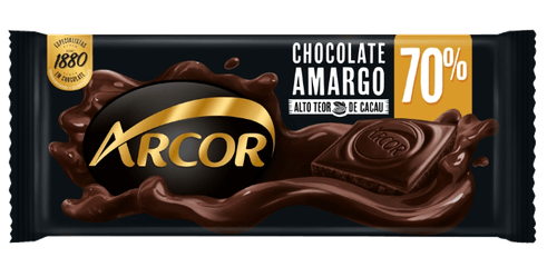 Chocolate Amargo 70% Alto Cacau Arcor Inspiration Pacote 80g