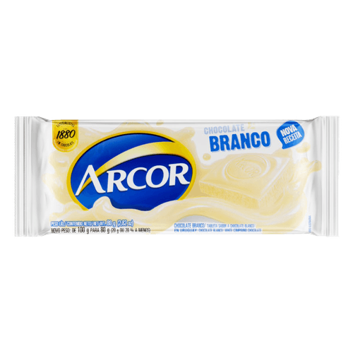 Chocolate Branco Arcor Pacote 80g