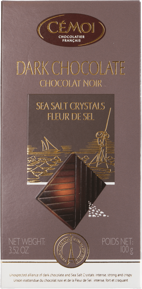 Chocolate Francês Cémoi Dark 47% Cacau com Flor de Sal 100 g