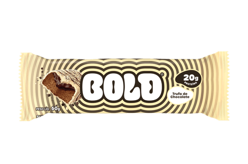 Suplemento Alimentar Barra de Proteína Trufa de Chocolate 20g Proteína sem Adição de Açúcar Bold Pacote 60g