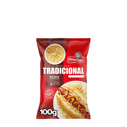 Batata Palha Tradicional Elma Chips Sachê 100G