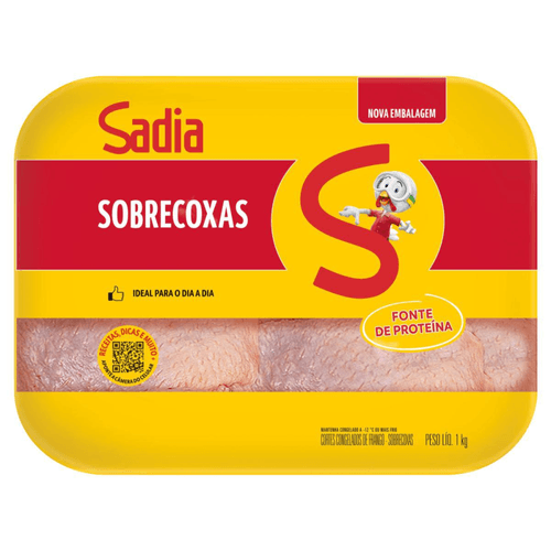 Sobrecoxa de Frango Congelada Bandeja Sadia 1kg