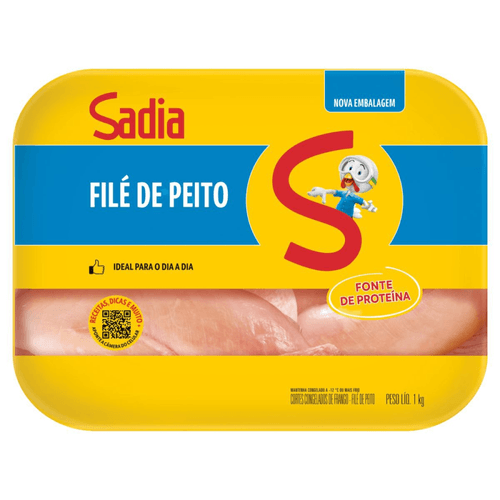 File Peito Frango Bandeja Sadia 1Kg