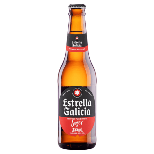 Cerveja Lager Puro Malte Estrella Galicia Garrafa 355ml