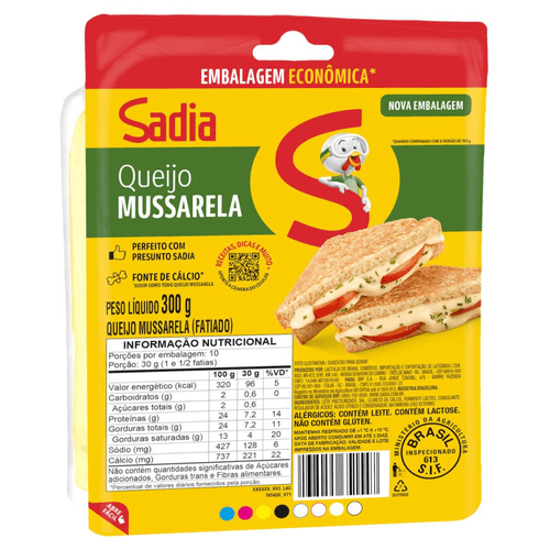 Queijo Mussarela Sadia Soltíssimo Fatiado 300g