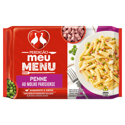 Penne Ao Molho Parisiense Com Queijo Parmesão Ralado Perdigão Pacote 300G