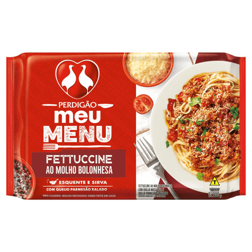 Fettuccine Ao Molho Bolonhesa Com Queijo Parmesão Ralado Perdigão Meu Menu Pacote 300G