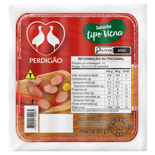 Salsicha viena 500g Perdigão