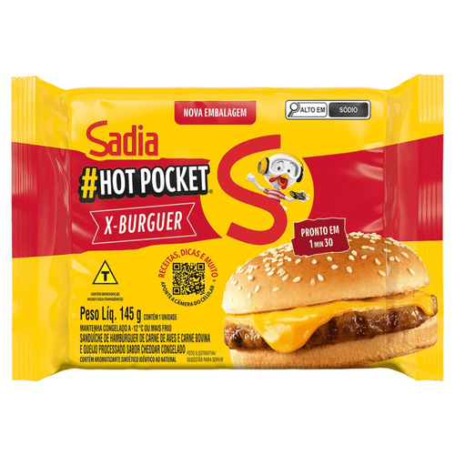 Hot Pocket X-Burguer Sadia 145g