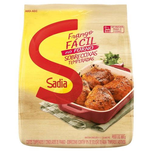 Sobrecoxa temperada Frango Fácil 800g Sadia