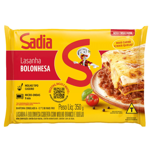 Lasanha bolonhesa mini 350g Sadia