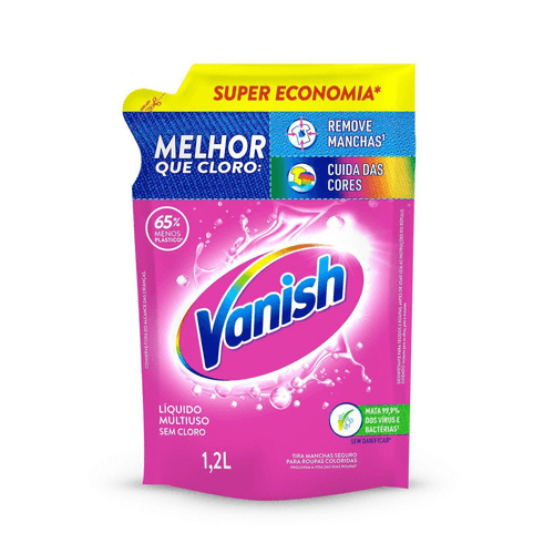 Tira Manchas Vanish Líquido Multiuso para roupas coloridas embalagem econômica 1,2L