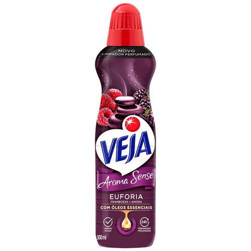 Limpador Perfumado Veja Aroma Sense Euforia 500ml com óleos essenciais