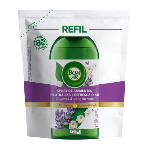 Desodorizador Bom Ar Refil De Ambientes Lavanda 236ml