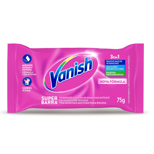 Tira Manchas Vanish Super Barra para roupas coloridas 75g