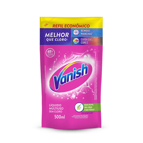 Tira Manchas Vanish Líquido Multiuso para roupas coloridas Refil Econômico 500ml