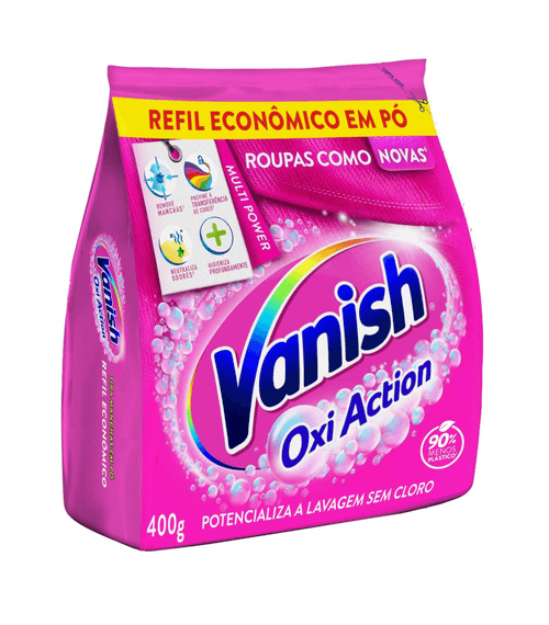 Tira Manchas Vanish em Pó Oxi Action para roupas coloridas Refil Econômico 400g