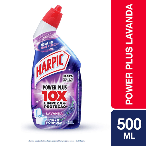 Desinfetante Sanitário Líquido Harpic Power Plus Lavanda 500ml