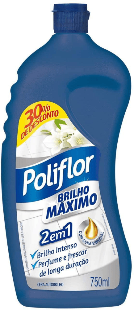 Cera Autobrilho Líquida Poliflor Brilho Máximo e Proteção Intensa 750 ml Embalagem Econômica