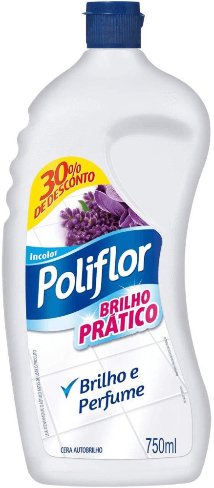 CERA LÍQUIDA AUTO BRILHO POLIFLOR INCOLOR 750ML